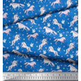 thumbnail image 3 of Soimoi Velvet Fabric Dot,Star & Unicorn Animal Print Fabric by Yard 58 Inch Wide, 3 of 3