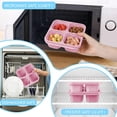 thumbnail image 4 of yulier Snack Containers, 4 Compartment Snack Box Bento Snack Containers, Divided Food Storage Containers, Wheat Straw Meal Prep Lunch Box with Lid for Travel Work Picnic, Pink, 4 of 6