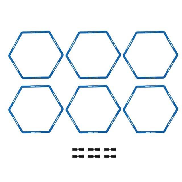 6 Pcs Anneau d'Entraînement Hexagonal Épaissi pour Sports, Football, Cour