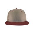 thumbnail image 2 of Top Headwear Flat Bill Adjustable Snapback Cap - Khaki/Burgundy, 2 of 2
