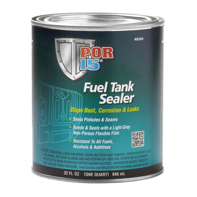 Por 15 Doublure de Réservoir de Carburant 49204 Scellant de Réservoir de Carburant pour Canette de 1 Quart, Pièce de Rechange Automobile Conçue pour Arrêter la Rouille, la corrosion et Étancher les Fuites à Trous d'Épingle dans les Réservoirs de Carburant. la Canette Multicolore Présente l'Image de Marque et les Détails du Produit, Y Compris la Résistance aux Carburants, à l'Alcool, aux Additifs et aux Solvants. Couleur Gris Pâle pour une Visualisation Plus Facile à l'Intérieur des Réservoirs