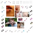 thumbnail image 5 of 10 Pcs Clous d'Oreilles en Acrylique Transparent 16G pour Lèvres, Clous Labret, Bijoux, 5 of 5