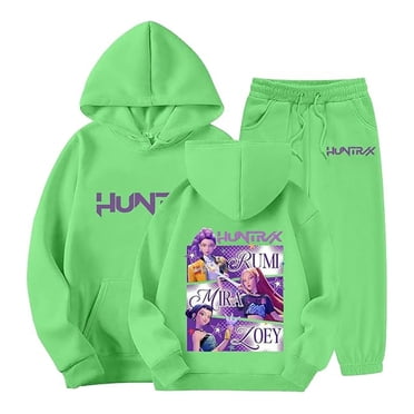 Girls Outfits&Set Girls Tracksuit Winter Warm Pullover Hoodie With Pants Kids Casual Outfit Cute Printed Jogger Two Piece