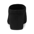 thumbnail image 2 of BLISSFUL STEP Women's Slides Block High Heels Slip on Pointed Toe Slide Mules Black 7, 2 of 8