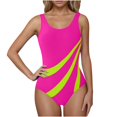 thumbnail image 1 of Tqcoqu Women's Solid Color Backless Casual Swimsuit, 1 of 5