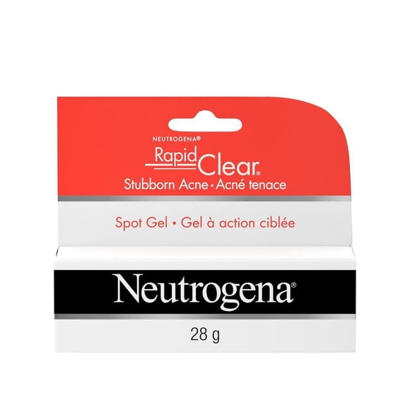 Neutrogena Rapid Clear Stubborn Acne Spot Treatment for Face with Maximum OTC Strength 5% Benzoyl Peroxide Medication – Reduces Severity & Size of Breakouts – 28g