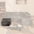 thumbnail image 1 of BIGSYY Pouf Carré Douillet, Assise Confortable, Aucun Assemblage Requis, Gris, 1 of 5