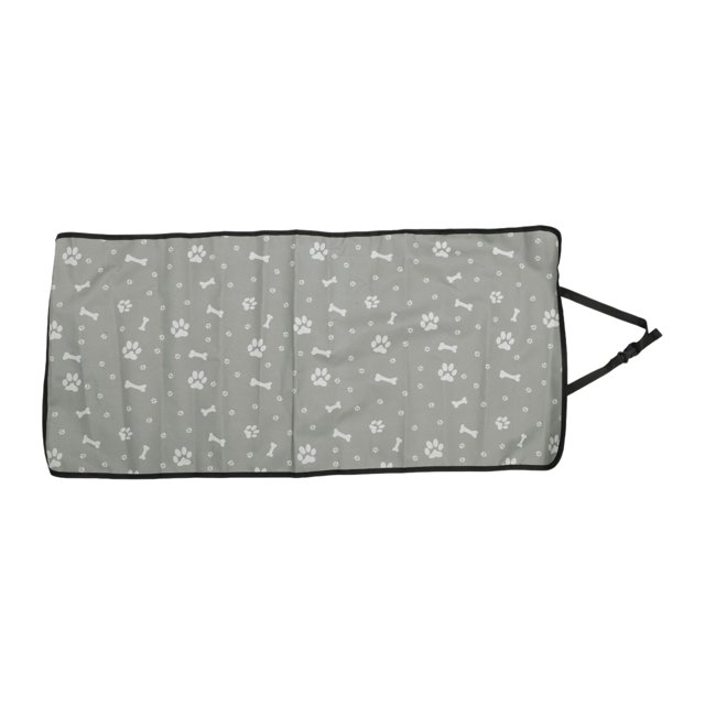 Unique Bargains 1 Pcs Universal Waterproof Car Seat Cover for Pet Bone Paw Pattern Gray