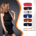 thumbnail image 4 of Ceinture de Robe Élastique Style Simple Universelle Ajustable Confortable avec Boucles Multicolore Ceintures de la Saint-Valentin pour Femmes Robes Bleu Foncé, 4 of 6