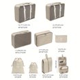 thumbnail image 4 of YOPTOP 9-Piece Set of Large Capacity Travel Pack Cubes  Lightweight Travel Luggage Organizers - Portable Clothes Storage Bags - Easygoing Casual Travel Bags - Made of Polyester,Black 9 Pieces, 4 of 6