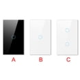 thumbnail image 4 of Baohd US Smart Home WiFi Tuya Switch Wireless 433.92MHz Sensor Button Tempered Glass Panel Switches Sticky On/Off Office Hotel US Plug 1Set, 4 of 6