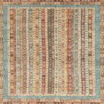 thumbnail image 1 of Ahgly Company Indoor Square Abstract Gold Brown Oriental Area Rugs, 8' Square, 1 of 6