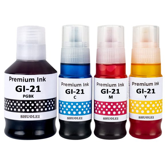 GI-21 G3270 G3260 Ink Bottles Compatible for Canon 21 GI-21 GI21 Ink Refill Bottles Set, Compatible