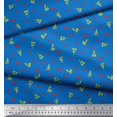 thumbnail image 2 of Soimoi Modal Satin Fabric Heart & Pizza Slice Food Fabric Prints by Yard 42 Inch Wide, 2 of 3