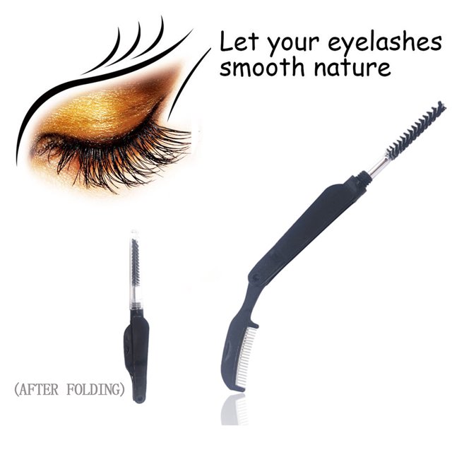 WIFKLSIIPG Folding Eyelash Comb Lash Separator Mascara Lift Curl Metal Brush Beauty Makeup