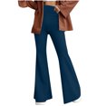 thumbnail image 1 of Plebaso Pantalon Évasé Taille Haute pour Femmes Extensible Mince Legging Décontracté d'Entraînement Bootcut Pantalon de Yoga pour Femmes, 1 of 6