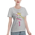 thumbnail image 2 of T-Shirt Basique à Manches Courtes pour Femmes Sailor Moon Lièvre Lunaire, 2 of 6