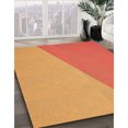 thumbnail image 3 of Ahgly Company Tapis d'Intérieur Ronds Transitionnels Lavables à la Machine, Orange Foncé, 5 Pieds Rond, 3 of 7