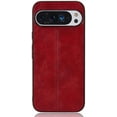thumbnail image 1 of KOMI Phone Case for Google Pixel 9, Case for Google Pixel 9 Pro Cow-Like PU Leather Style Protector Cover, Non-Slip Shockproof Cover for Google Pixel 9/9 Pro Case Red, 1 of 5