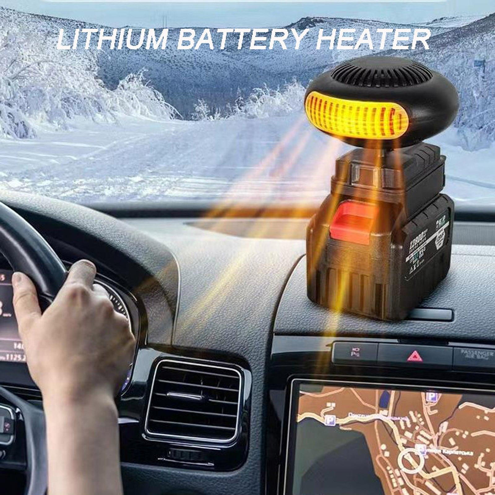 Portable Lithium Battery Heater Lightweight Winter Indispensable,Most Batteries,Long Lasting Plastic Design for Convenient Warmth,Ideal Cold Weather Use