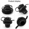 thumbnail image 4 of KAKOWELY 4pcs PVC Boston Boat Air Anti-leak Inflation Pump Hose Adapter for Inflatable Boats Kayak Airbed Canoe Pool Raft Rubber Dinghy (Black),2.36"X2.36"X1.65", 4 of 5