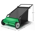 thumbnail image 3 of Edtara Heavy Duty Push Lawn Sweeper, Efficient Yard Cleanup Tool With Adjustable Height, Large Capacity Bag, 4-Spinning Brush System, Sturdy Steel Frame for Garden, Lawn and Grass, 3 of 6