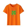 thumbnail image 1 of FAIWAD Hauts pour Enfants Garçons Filles Manches Courtes T-Shirt Graphique de la Saint-Patrick Trèfle Mignon Décontracté Col Rond, 1 of 4