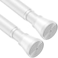 thumbnail image 1 of HLONK 2 Pack Curtain Rod Adjustable 24-43 Inches，5/8” Diameter， White，Small Short Expandable Spring Loaded Tension Rods For Window  Bathroom  Cupboard Kitchen, 1 of 6