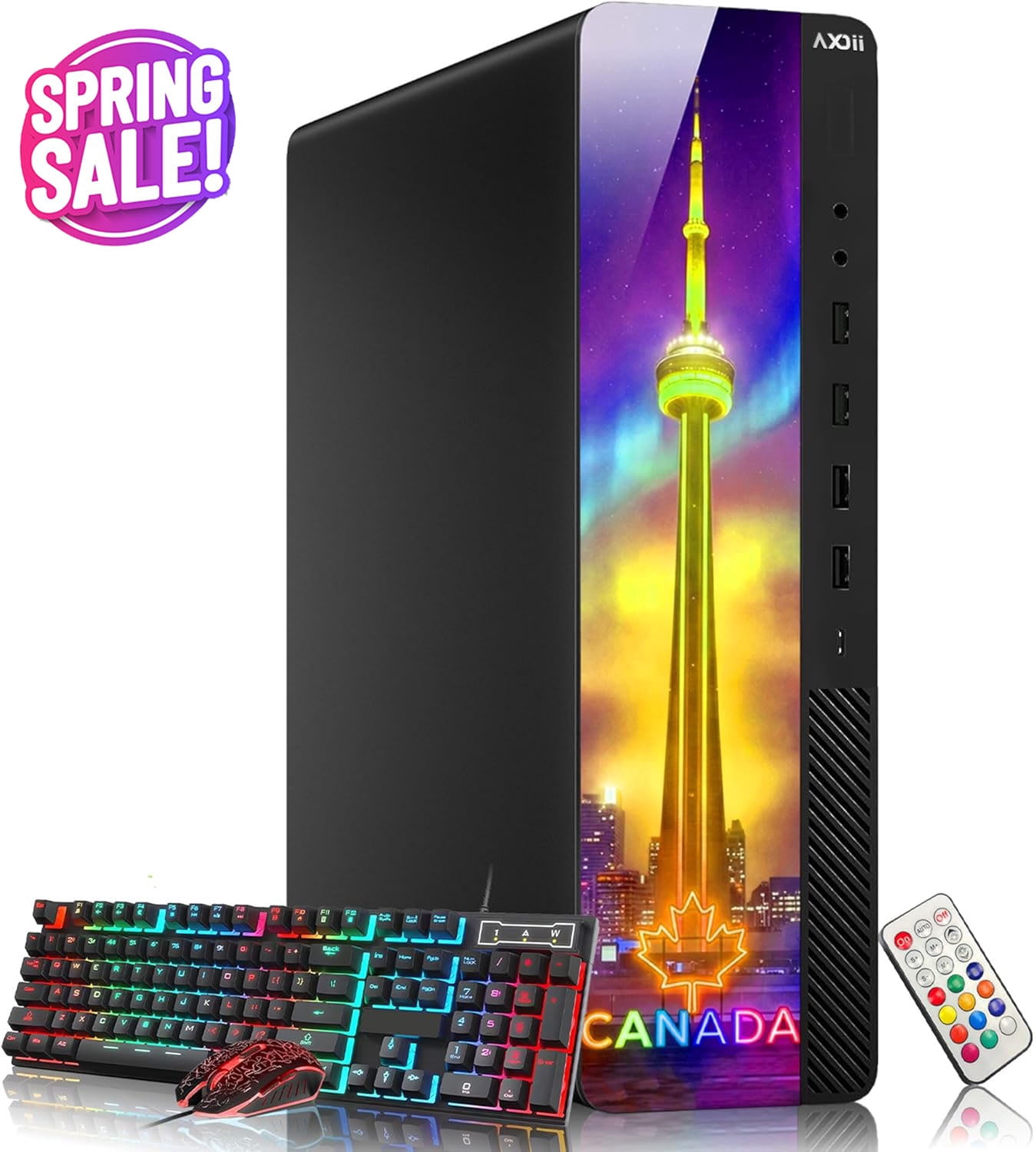 Gaming PC Desktop – Intel Core i7 Processor upto 4.0 GHz 16GB DDR4 RAM 512GB SSD GeForce GT1030 2GB GDDR5 WiFi Windows 11 Pro ~ AXOII ~ Refurbished