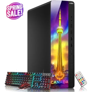 Jeu PC Bureau – Intel Core i7 Processeur jusqu'à 4.0 GHz 16GB DDR4 RAM 512GB SSD GeForce GT1030 2GB GDDR5 WiFi Windows 11 Pro ~ AXOII ~ Rénovés