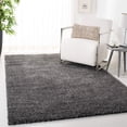 thumbnail image 3 of SAFAVIEH August Shag Collection 3' Square Grey AUG900F Solid 1.2-inch Thick Area Rug, 3 of 4