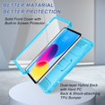 thumbnail image 4 of Soke Case for iPad 10th Generation 10.9-inch 2022 with Built-in Screen Protector and Kickstand Rugged Full Body Protective Cover for New Apple iPad 10.9 Inch - Cyan Blue, 4 of 5