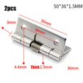 thumbnail image 1 of MYG for Stainless Steel Self-Closing Spring Door Hinges 2-Pack, Heavy Duty Hardware for Cabinets Boxes Instrument Cases, 2 Inch Options, Silver Brushed Finish, 1 of 10