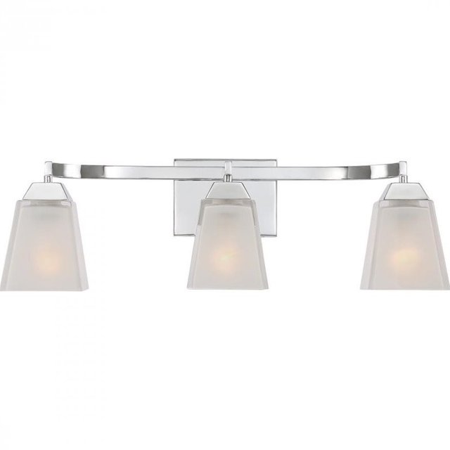 Quoizel Meuble de Bain Loft avec 3 Lumières en Chrome Poli