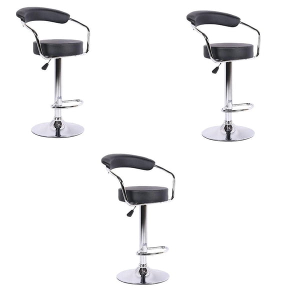 Heavenly Collection Adjustable Stool with stainless steel base. SET OF 3