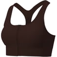 thumbnail image 4 of ylioge Sports Bras for Women Front Closure Zipper High-Impact Ribbed Wireless Push-Up Stretchy Racerback Solid Comfort Workout Underwear Bralettes, 4 of 4
