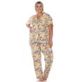thumbnail image 2 of White Mark Ensemble de Pyjama Tropical à Manches Courtes à Boutons pour Femmes, 2 of 6