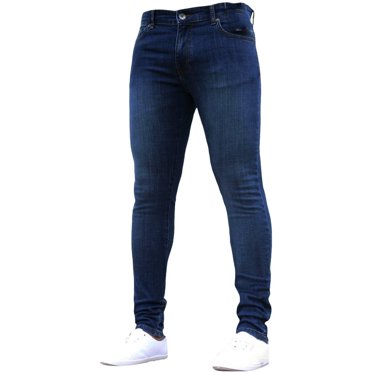 FYEGRE Tall Jeans for Men Men's Denim Jeans with Wash for Hop Workwear and Casual Dark Blue XXL-36