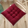 thumbnail image 1 of Solid Color Frosted Chair Cushion Dining Chair Cushion Office Student Winter Seat Cushion Non Fading Thick Soft Breathable Linen Seat Pad for Kitchen Chairs,Office Chairs,Dorm Room Stools,Indoor, 1 of 2