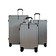 thumbnail image 1 of TRAVLR  Strokes 3 Piece (20"25"29") Hardside Luggage Set Expandable,  Anti-Scratch, Mute Eight Wheels  Wheels and TSA Lock- Silver, 1 of 6