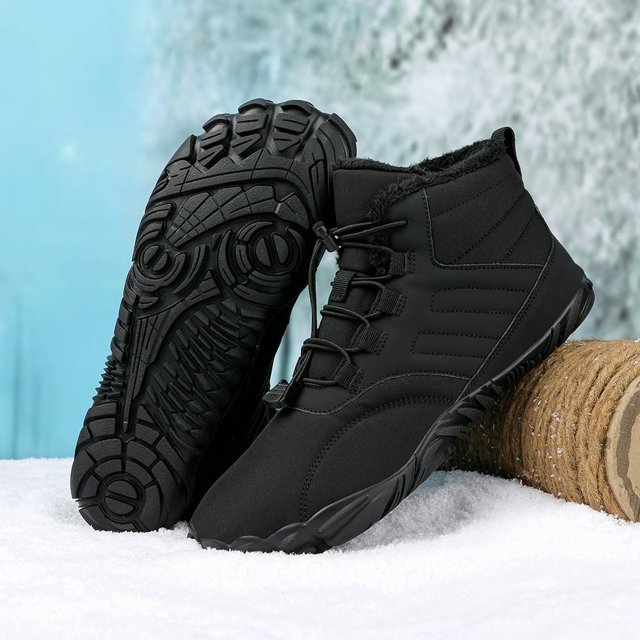 Rubber Jogging Sneakers Non-Slip Breathable High Ankle Boots for Outdoor Walking