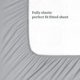 thumbnail image 3 of Bamboo Fitted Sheet Soft Silky Cooling Sheets with 16" Deep Pocket Light Gray Full, 3 of 7