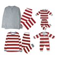 thumbnail image 3 of Pyjamas de Noël Assortis pour la Famille, Pyjamas de Noël pour Femmes, Hommes, Enfants, Vêtements de Nuit Rayés, Manches Longues, Ensemble de Pyjamas Assortis pour la Famille, Pyjamas de Noël Col Rond, Taille : TG, 3 of 6