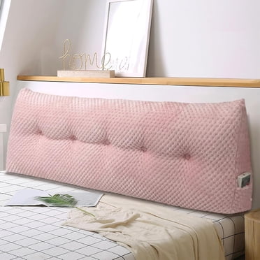 SUSUZI 59" Queen Size Wedge Headboard Pillow provides full-width back support for reading, watching TV, gaming and relaxing in bed.