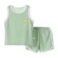 thumbnail image 1 of Hiiyo Boys Outfit Set Quick Drying Summer Tracksuit Solid Vest Top Shorts Set, 1 of 3