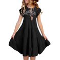 thumbnail image 1 of Robes pour Préadolescente Robe Décontractée Filles Robe d'Anniversaire Tout-Petit Robes Soleil Robe Chic Vêtements Bébé Fille Nouveau-Né 12-13 Ans, 1 of 6