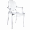 thumbnail image 2 of Sleek Ghost Side Chair – Transparent Clear Acrylic Dining Chair, 2 of 5