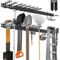 thumbnail image 1 of Tool Organizer Wall Mount Garage Storage Wall Organizer Garden Tool Storage Rack with PC fabric bag holder with Hooks with Straps use for Ski Gears Rake Shovel Yard Tool, 1 of 7
