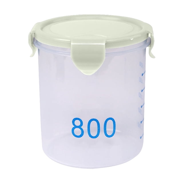 fheaev With Graduated Round Storage Jars Sealing Jars Plastic Kitchen With Lids Snack Jars Grains Storage Jars Storage Jars Yoghurt Cheese Cake Jars