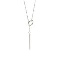 thumbnail image 1 of SIfdSeng Collier en Argent Sterling S925 pour Femme, Chaîne Simple Longue en Os de la Clavicule, 1 of 7